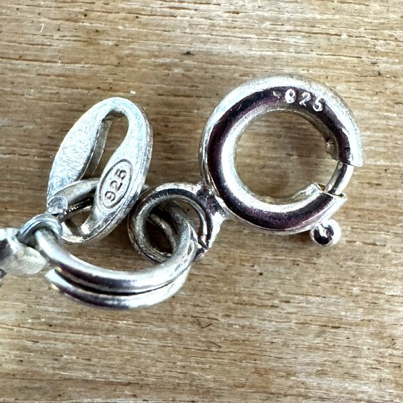 925 STERLING SILVER CHAIN CHARM BEADED BRACELETS - lot of 8 - 102g - Picture 11 of 12